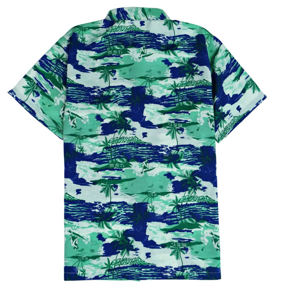 12 Units of Men's Hawaiian Pistachio Green Shirt Plus Size, Size 2xL ...