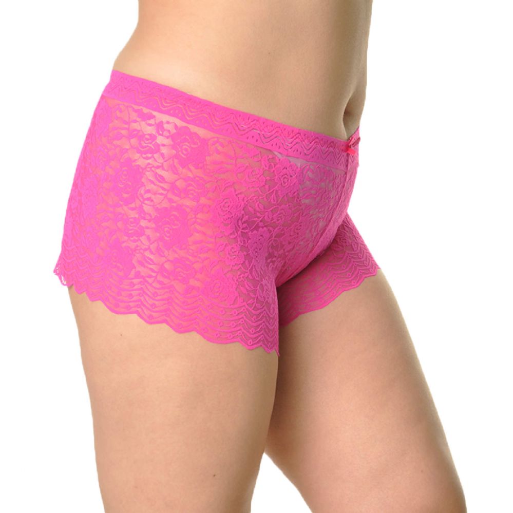 72 Units Of Angelina Plus Size Sexy Lace Boxer Briefs Womens Panties