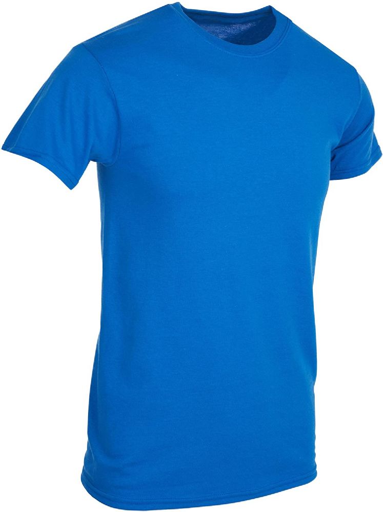 6 Units Of Mens Royal Blue Cotton Crew Neck T Shirt Size Large Mens T