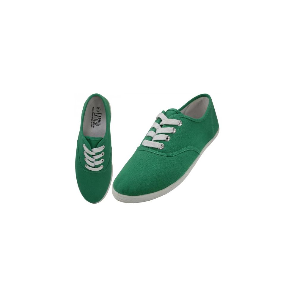 womens green canvas shoes