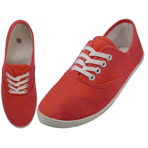 Casual Canvas Shoes ( *red Coral Color 