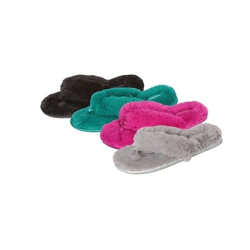 thong fluffy slippers