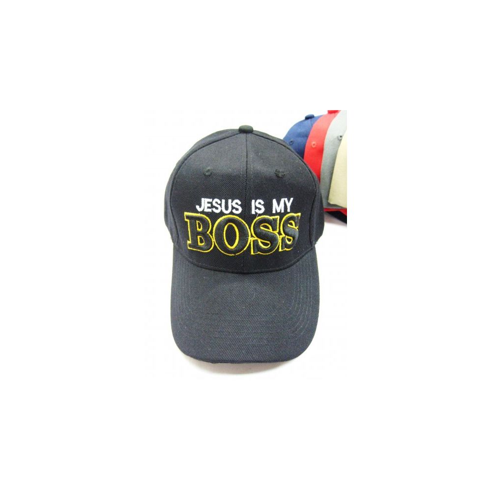 48 Units Of Jesus Is My Boss Baseball Cap Assorted Colors Baseball Caps And Snap Backs At