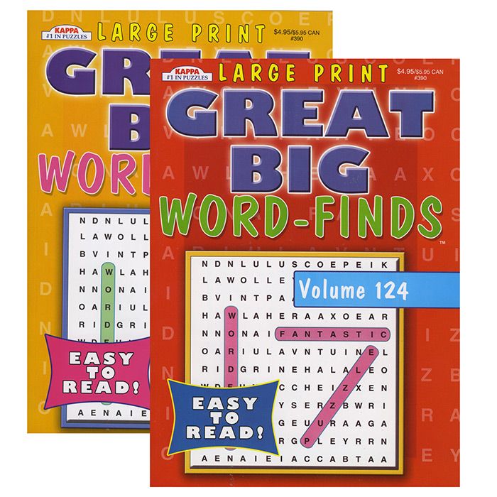 72 Units of KAPPA Large Print Great Big Word Finds Puzzle Book - at ...