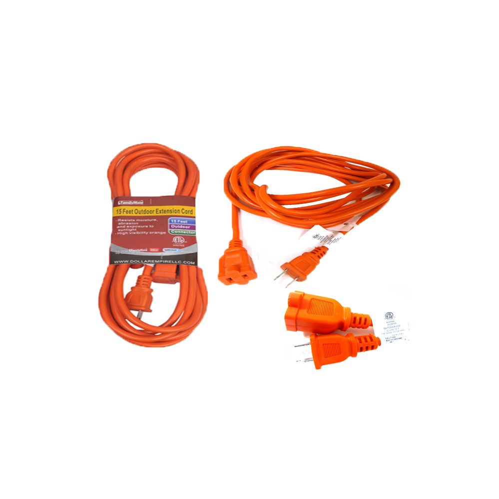 24 Units of 15 Feet Outdoor Extension Cord Chargers & Adapters at