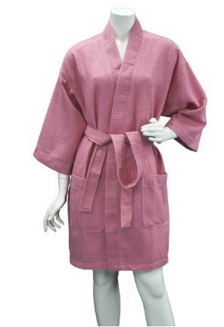 Download 10 Units of Women's Knee Length Waffle Kimono Bathrobe In ...