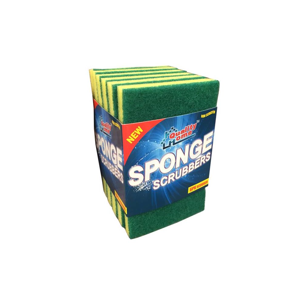 72 Units of 6 Pack Sponge Scrubbers Scourer - Scouring Pads & Sponges