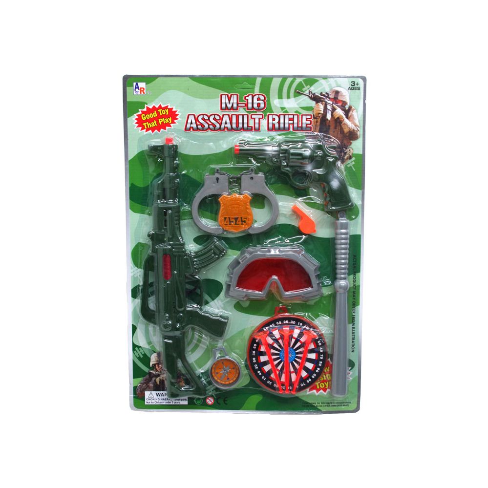 24 Units Of 16 M16 Military Assault Toy Rifle W Accss In Blister Card Toy Weapons At