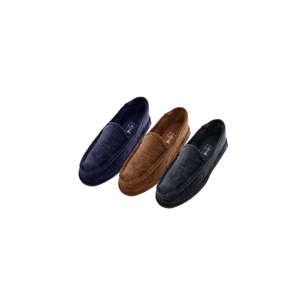 24 Units of Men Corduroy House Shoes - Men's Slippers - at ...