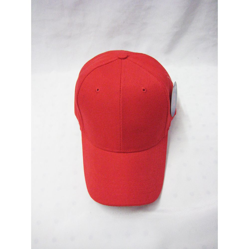 red plain hat