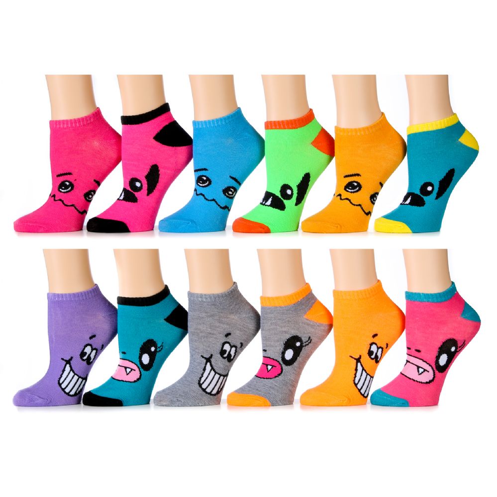 120 Units of Assorted Printed Women's Cotton Blend Ankle Socks - Womens ...