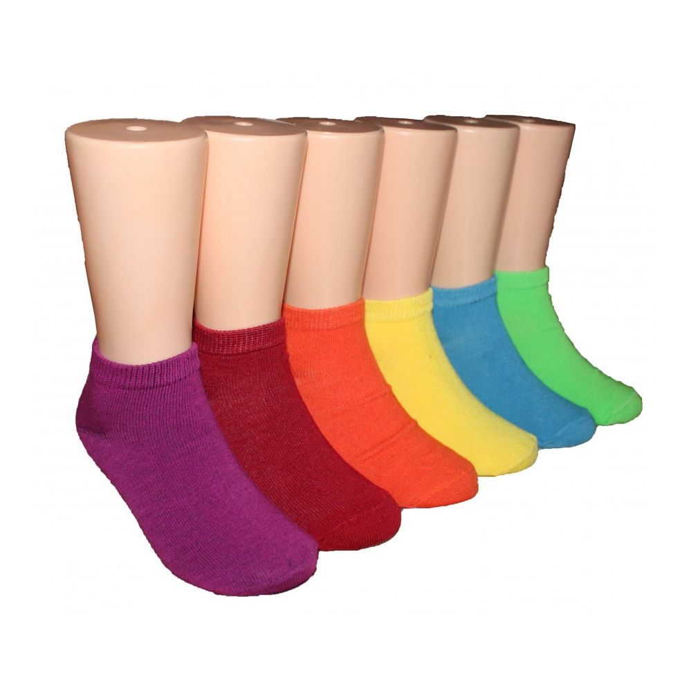480 Units of Girls Solid Colors Low Cut Ankle Socks - at ...
