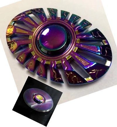 rainbow metal fidget spinner