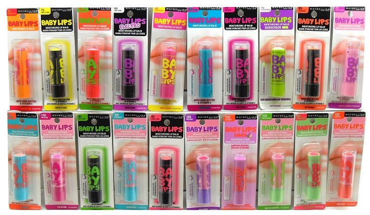 100 Units of Maybelline Assorted Baby Lips Lip Balm - at ...