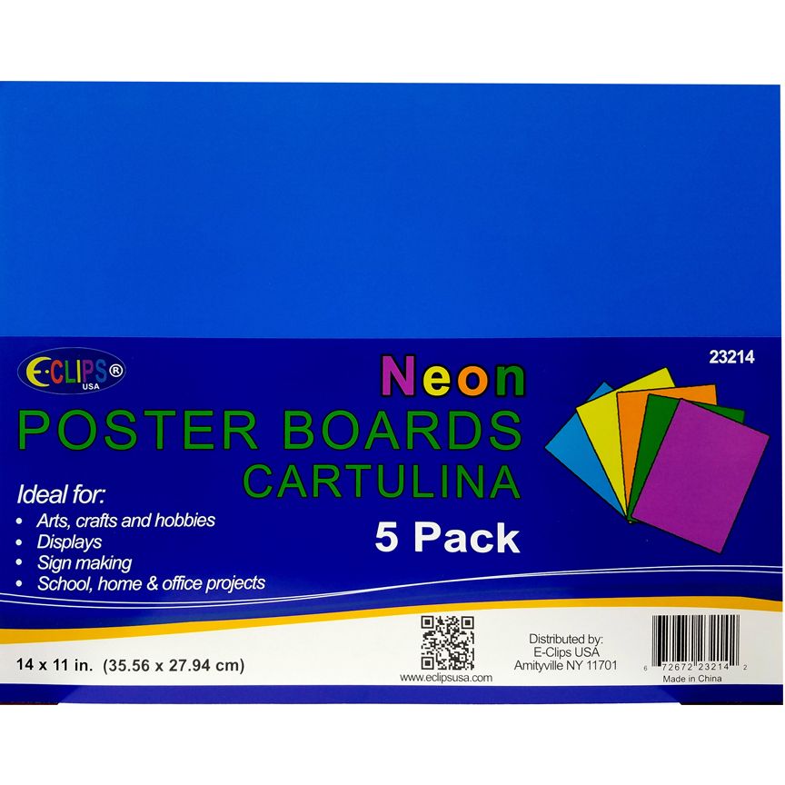 36 Units Of Poster Board Neon Colors 5 Pack 11 X 14 Poster Foam Boards At Alltimetrading Com