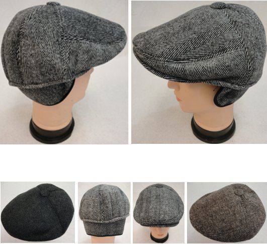 flat cap with button