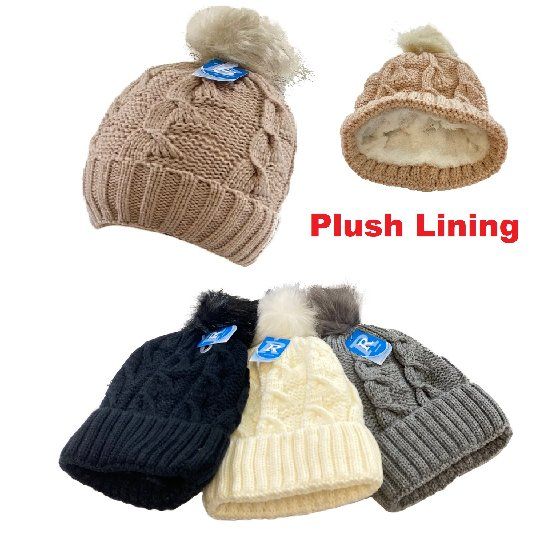 ladies knitted beanie hats