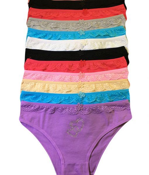 36 Units of Rose Ladys Cotton Bikini Assorted Colors Size Small ...