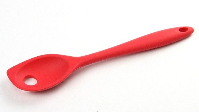 red silicone kitchen utensils set