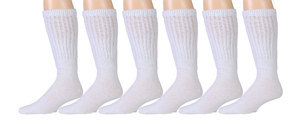 6 Units of Slouch Socks For Men, Extra Slouch Cotton Boot Socks (6 ...