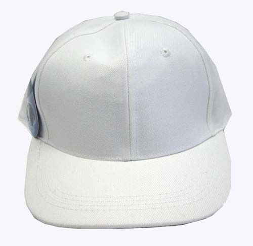 plain white baseball cap