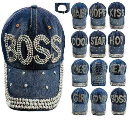 bling baseball caps