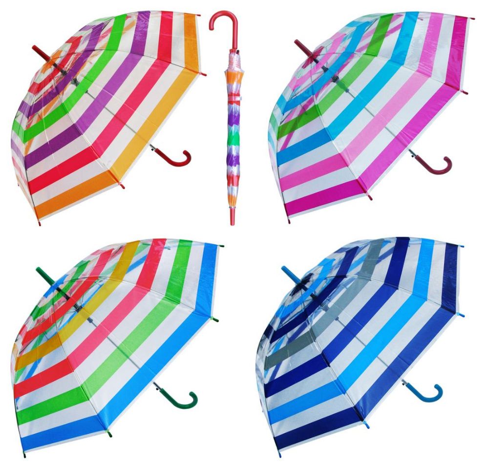 striped rain umbrella