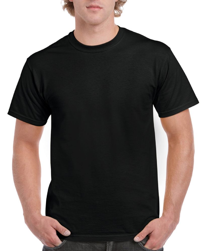 60 Units Of Mens Black Color Crew Neck Cotton T Shirt 2nd Quality Size 