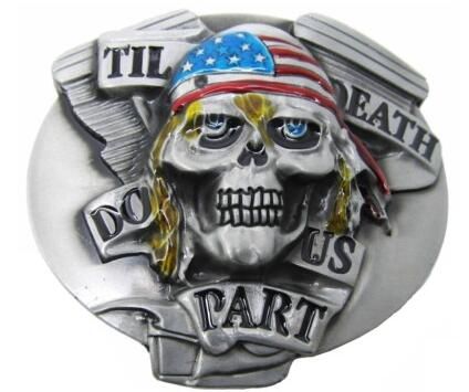 12 Units of Jolly Roger Skull Till Death Do Us Part Belt Buckle - Belt ...