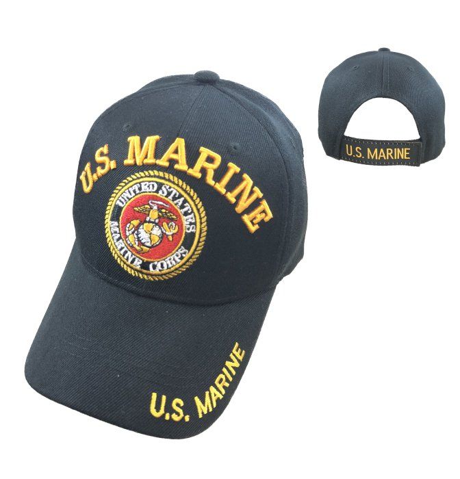 12 Units of Licensed Us Marine Hat [seal] Black - Military Caps - at ...