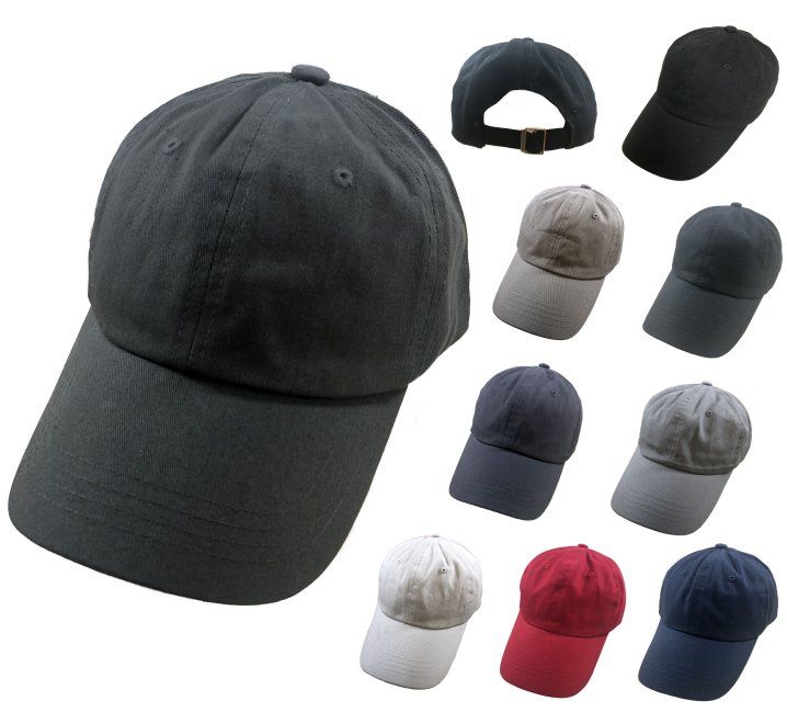 36 Units of 100% Cotton Ball Cap [assortment] - Baseball Caps & Snap ...