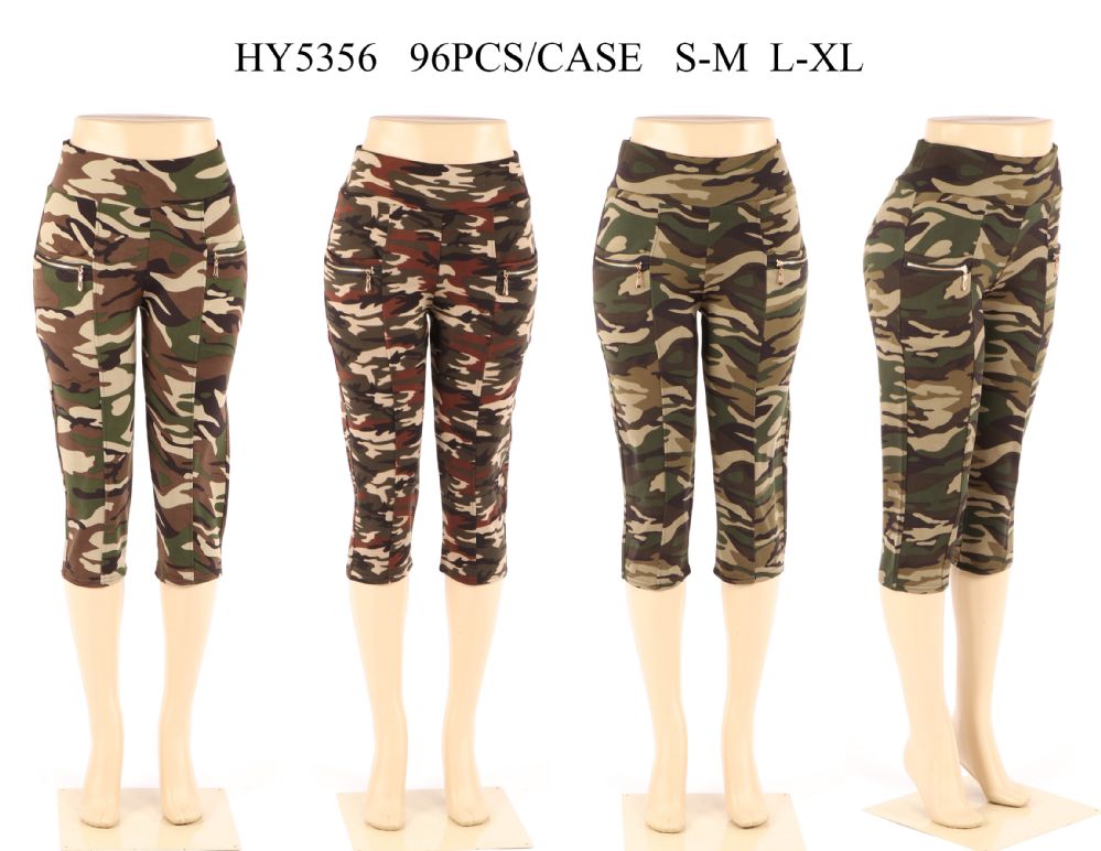 camo capri joggers