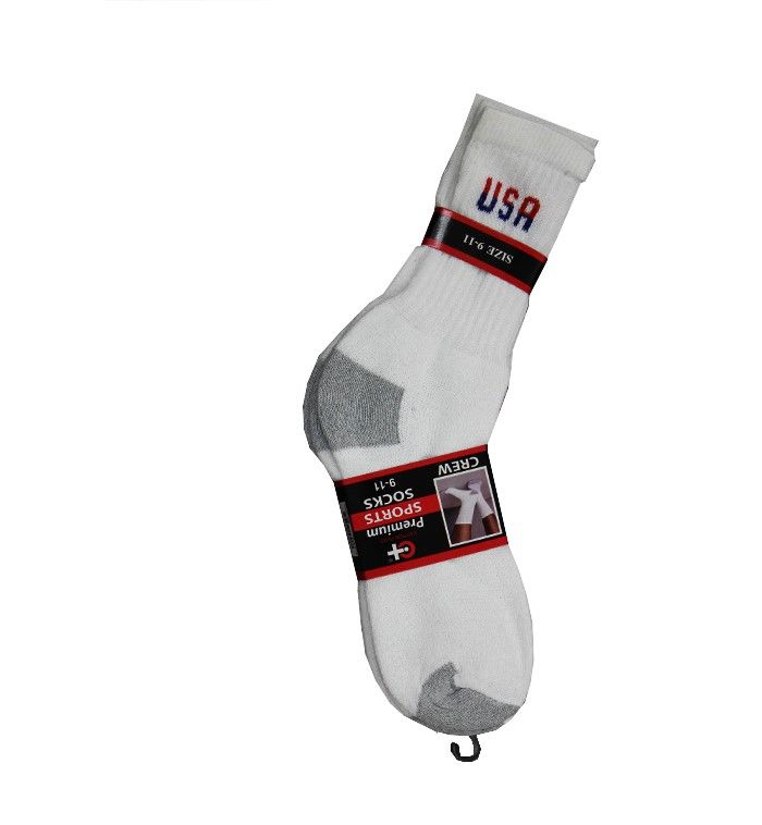 men's white crew socks