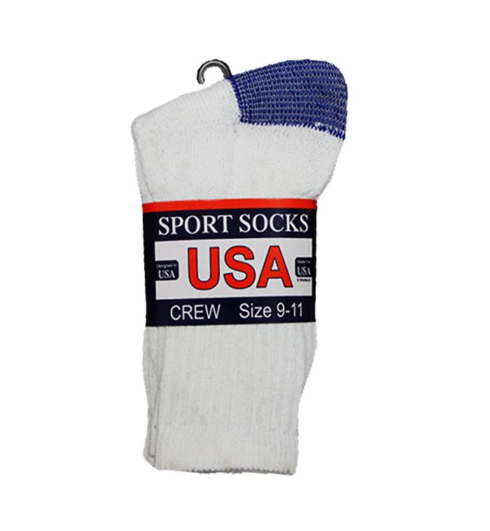 men's white crew socks