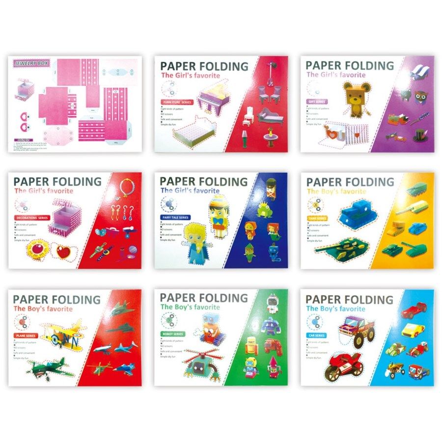 96 Units of Color Paper Folding Books Coloring & Activity Books at