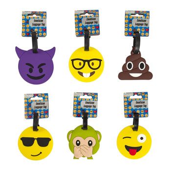 emoji luggage tag