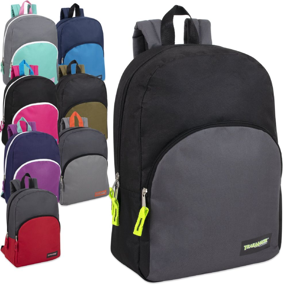 24 Units of 15 Inch Promo Backpack - Assorted Colors - Backpacks 15