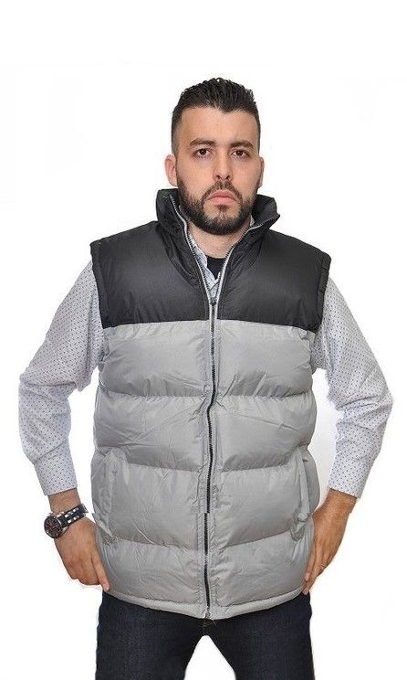 12 Units of Men's Nylon Synthetic Down Vest With Fleece Lining - Men's ...