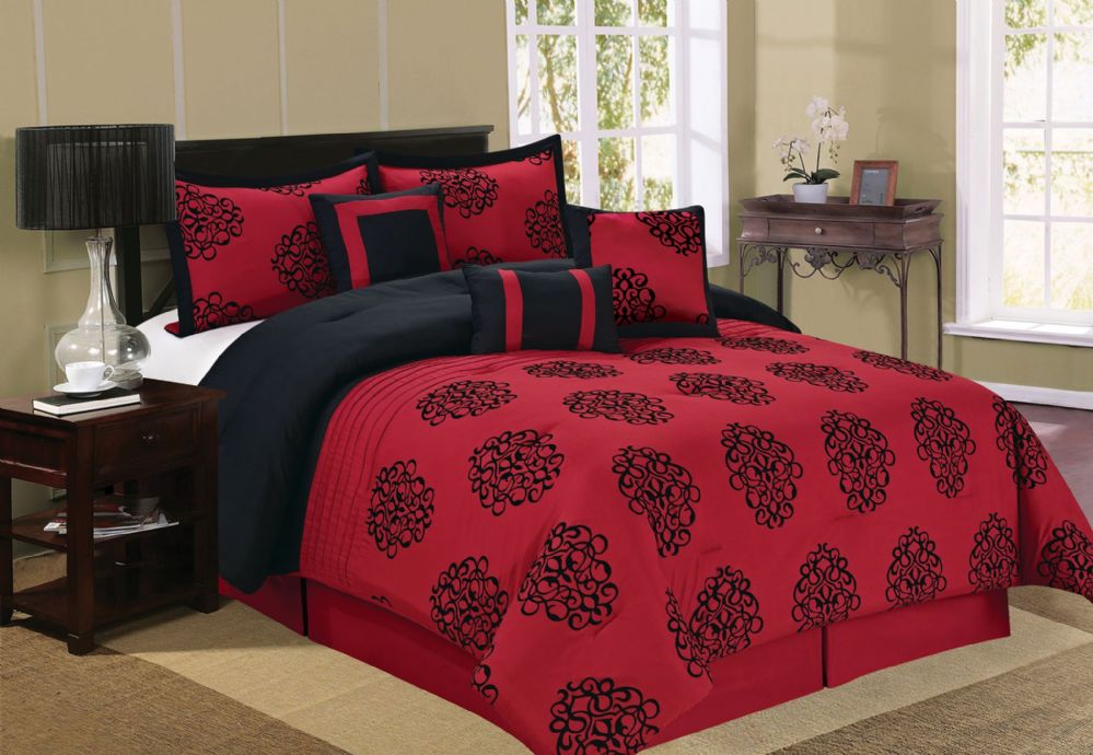 4 Units of BERTHA KING RED 7 PIECE COMFY BEDDING SET ...