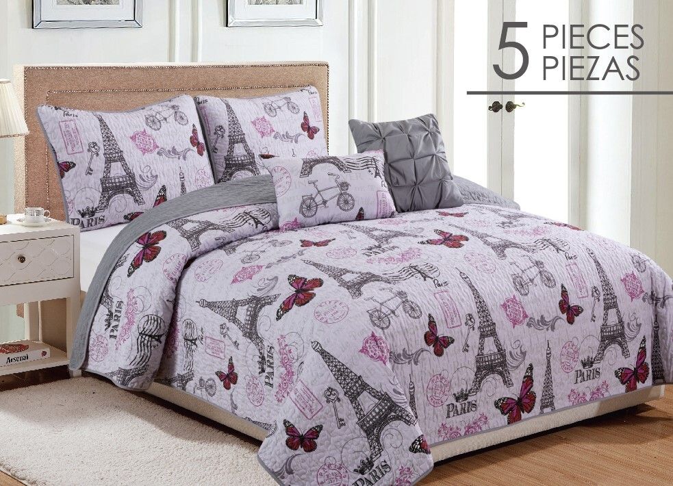 4 Units of Rue De Paris King Size 5 Piece Quilt Set - Comforters & Bed ...