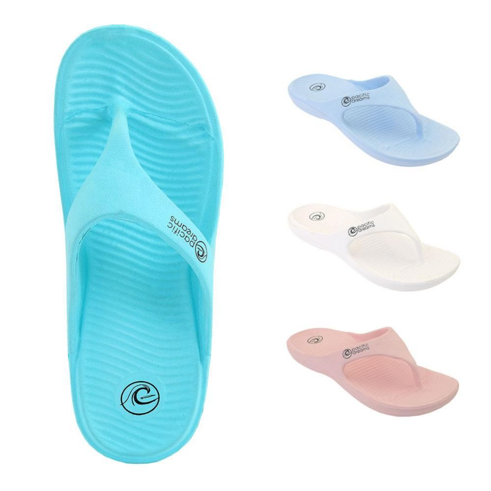 48 Units of Women's Pacific Dreams Shower Flip Flops - Women's Flip ...