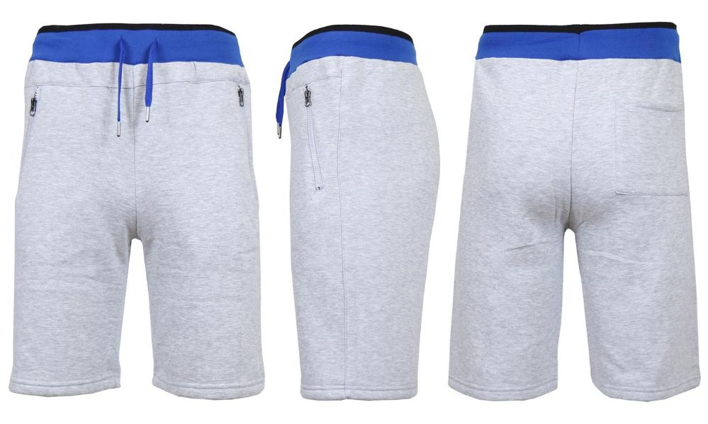 fleece jogger shorts mens