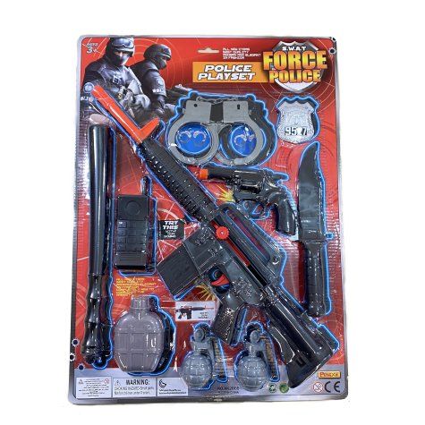 12 Units of Ten Piece Swat Force Police Playset - Toy Weapons - at ...