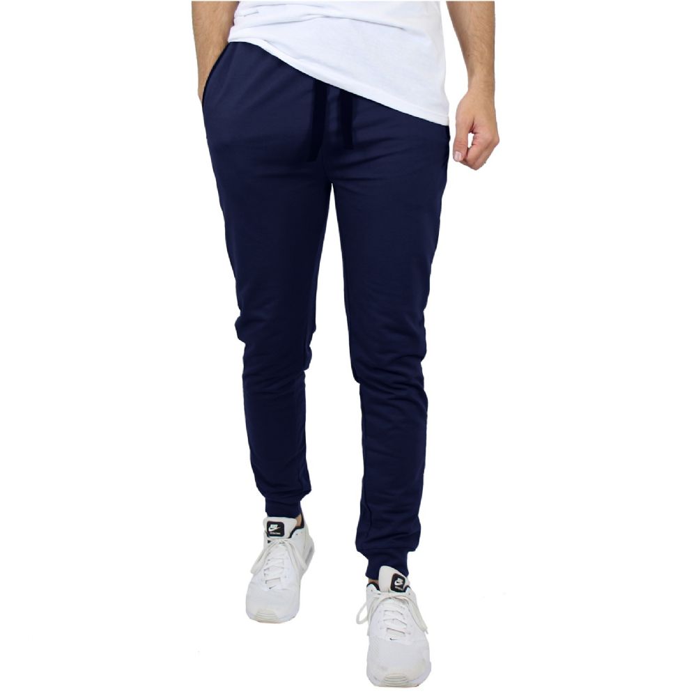 24 Units of Men's Slim-Fit French Terry Joggers Solid Navy Assorted ...