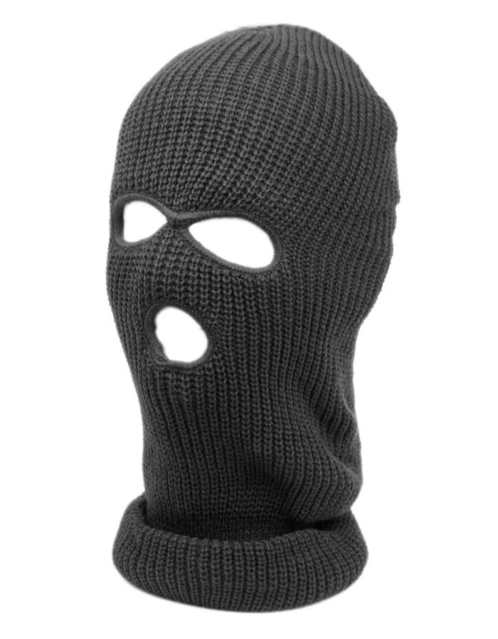 24 Units of 3 Holes Winter Sports Knit Mask In Assorted Color - Unisex ...