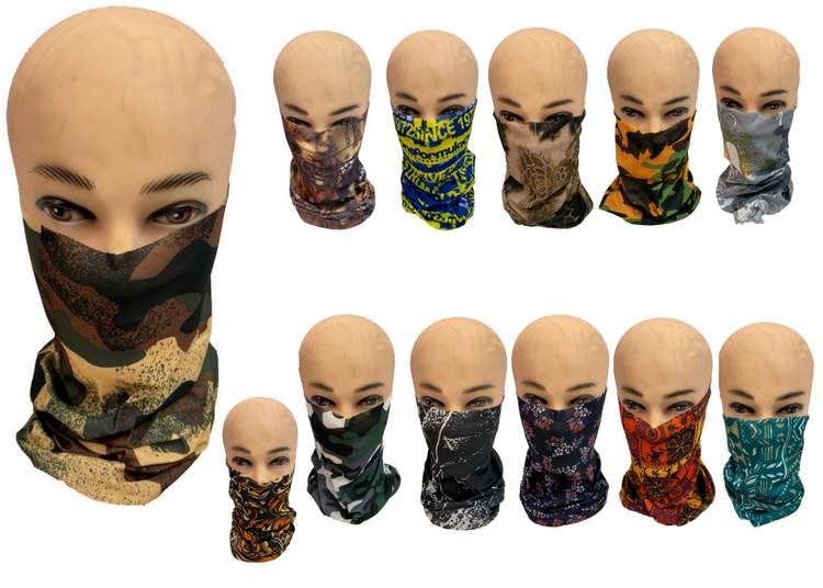 36 Units of Neckcover Assorted Colors - Face Mask - at - alltimetrading.com