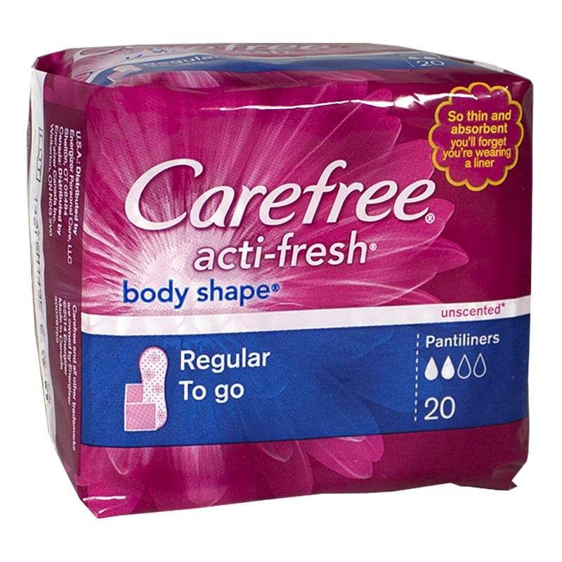 36 Units Of Carefree Regular To Go Pantiliners Pack Of 20 - Personal 