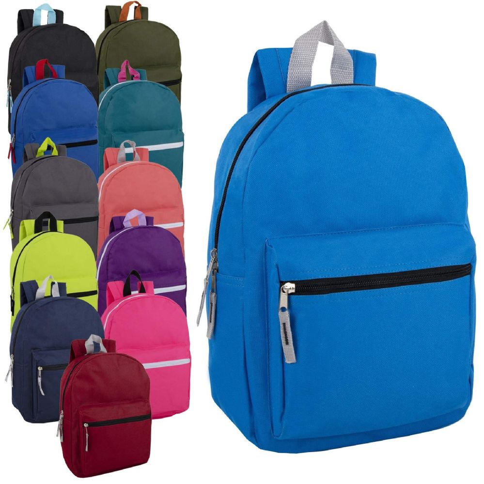 24 Units of 15 Inch Basic Backpack - Backpacks 15