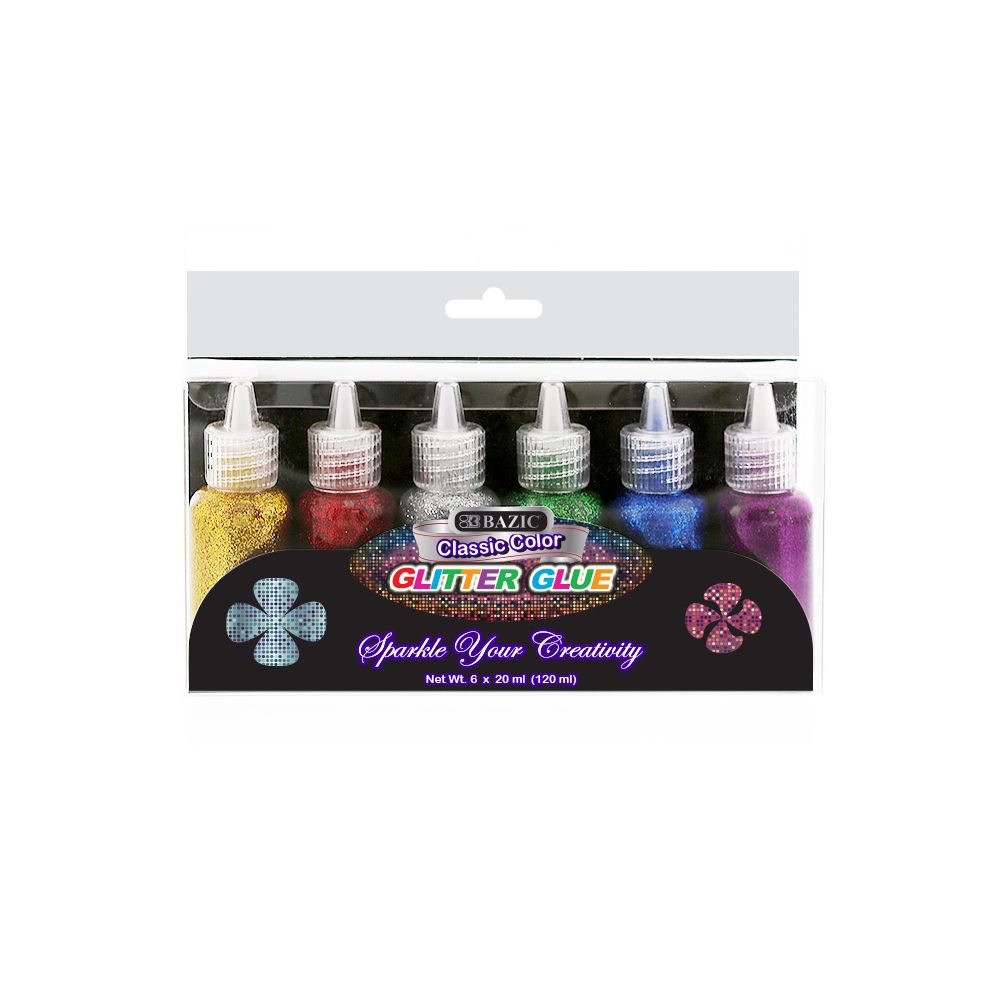 Download 24 Units of 20 Ml Classic Color Glitter Glue (6/pack) - Craft Glue & Glitter - at ...