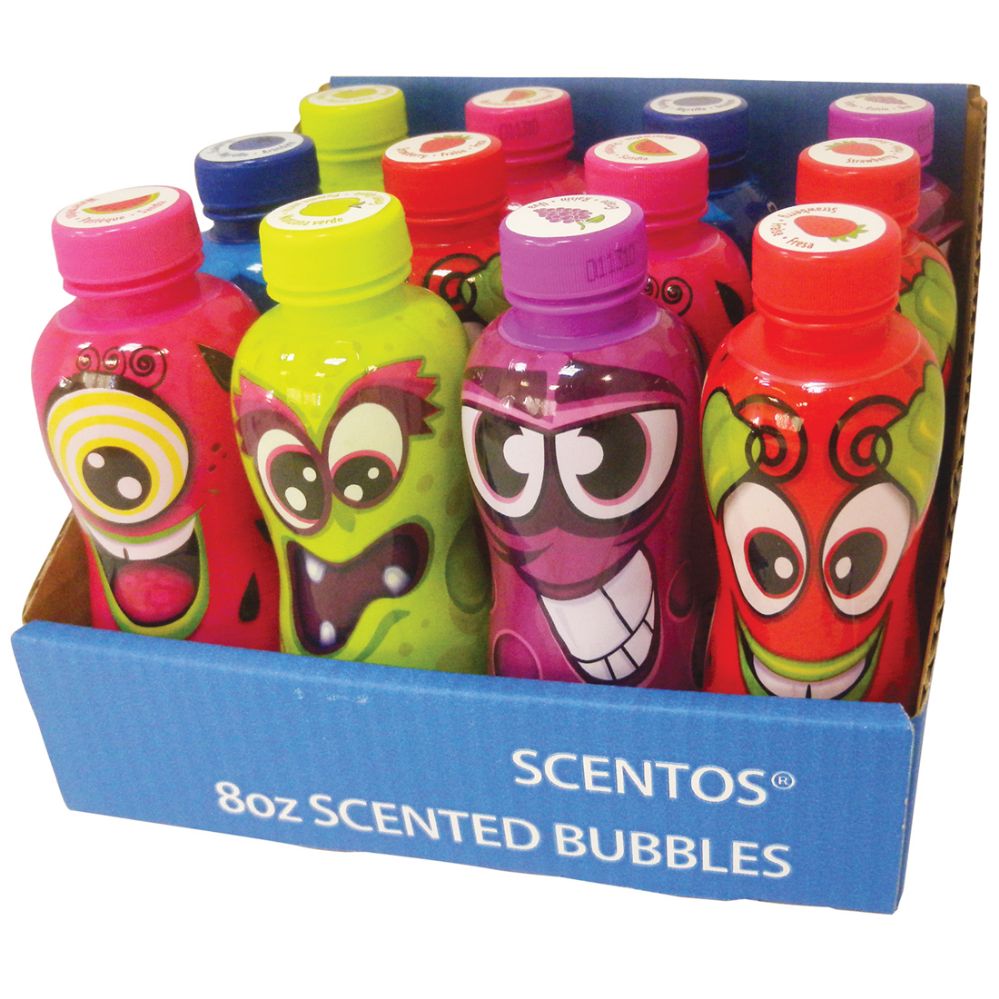 12 Units of Scented Bubbles 8 Oz In Display Assorted Strawberry ...